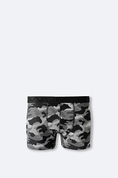 Avva Erkek Siyah Desenli Pamuklu Tekli Regular Fit Boxer A41Y9510