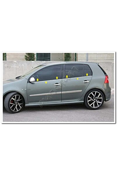DB Chrome VW Golf 5 Cam Çıtası Nikelajı 2004-2009 4 Parça P.Çelik