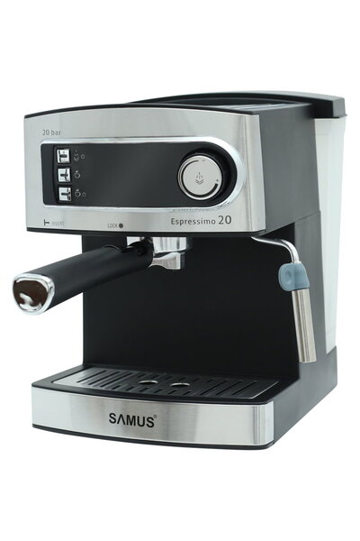 Samus ESPRESSIMO SILVER,800 W, Capacitate 0.24 l, Presiune pompa 3.5 bar, Arg...