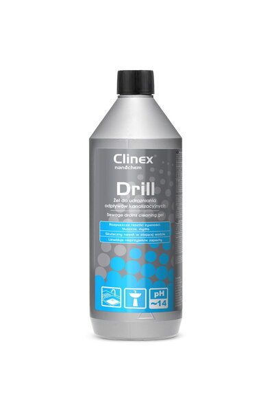 Clinex Solutie gel, pentru desfundat tevi, 1 litru, Drill