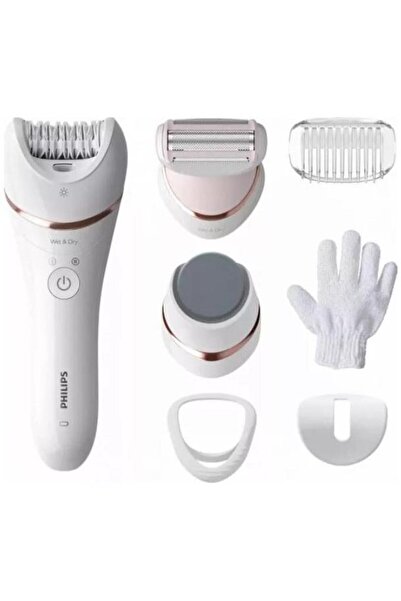 Philips Epilator umed si uscat Seria 8000 BRE730/10, 7 accesorii, 32 pensete,...