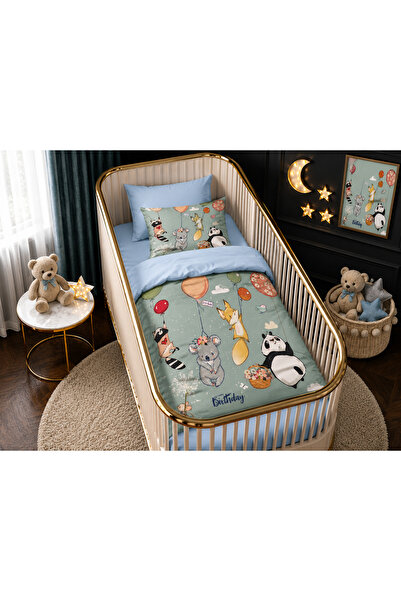 Fabeteks Cute Bubble Animals Single Digital Baby Bedding Set