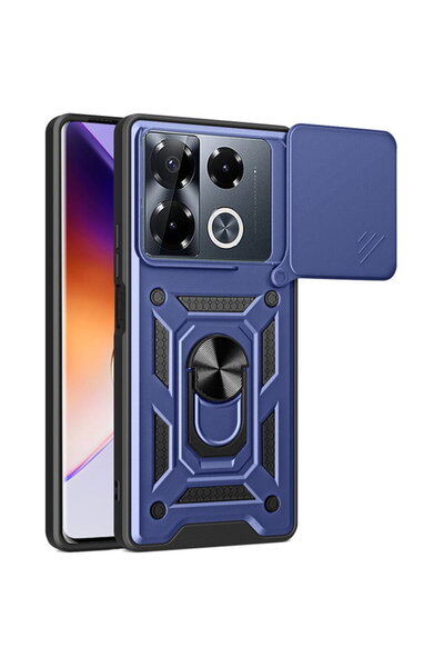 Techsuit Husă pentru Infinix Note 40 Pro+ - Seria CamShield - Albastru