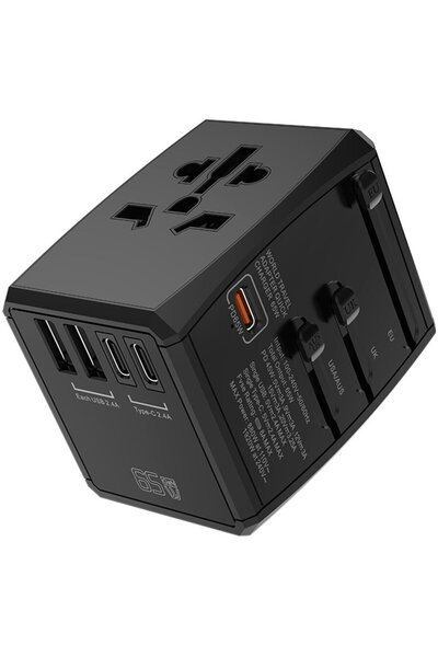 Techsuit Adaptor pentru Priză Universală - (HHT906) - Negru
