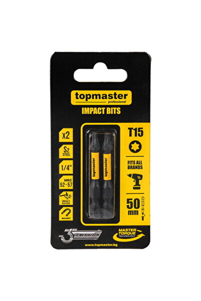 Top Master Pro Bit de impact 50mm TX15, 2 bucăți. TMP