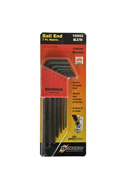 BONDHUS Set chei L HEX, 1.5-6mm, 7 piese