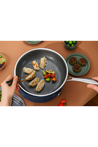 Generic Stainless Steel Honeycomb Non-Stick Frying Pan Without Lid – 26cm, Ga...