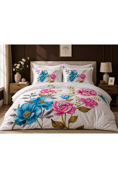 Fabeteks Celina Ranforce 100% Cotton Double Duvet Cover Set