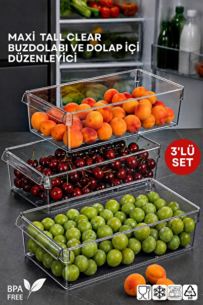 Nandy Home Organizator transparent pentru frigider și dulap, de dimensiuni ma...