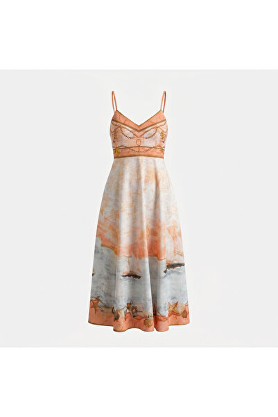 Mazelf Baby&Kids Wear Zmr Detailed Sunset Marina Midi Dress