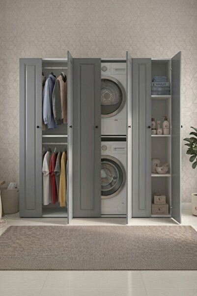 Kenzlife membran çamaşır-kurutma makinesi dolabı ve giysi dolabı suyuti sağ g...