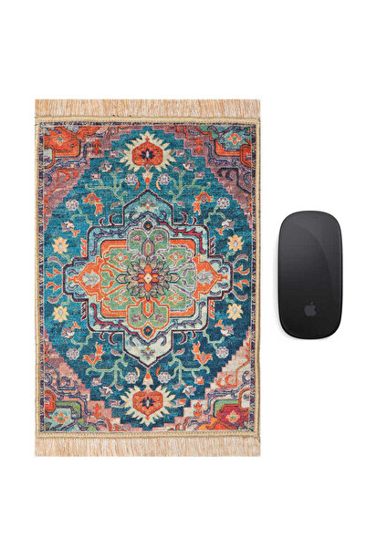 Bursa İpek Green Decorative Small Carpet Mousepad