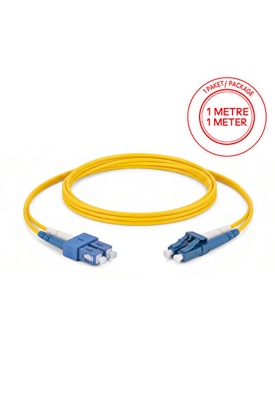 ALFAFONET SC/UPC-LC/UPC Singlemode Dupleks 1 Metre Fiber Patch Cord