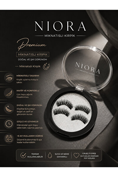 NIORA LASH Niora Premium Model | Mıknatıslı Takma İpek Kirpik