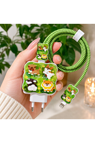 EDELFU iPhone 18W/20W/25W Köpekli Şarj Cihazı Uyumlu 5 Parça Şarj Koruma Seti...