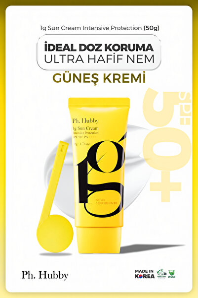 Ph. Hubby Kore Güneş Kremi Yoğun Nemlendirici Ultra Hafif SPF50+ PA++++ 50 g ...