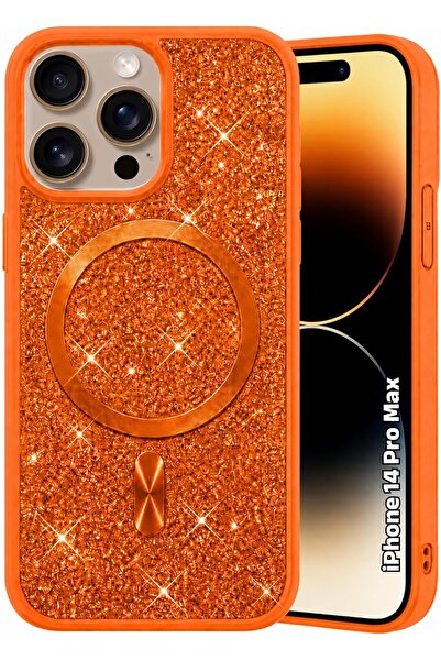 CROWNYX Luxury Glitter Case Compatible with iPhone 14 Pro Max, Magnetic Spark...