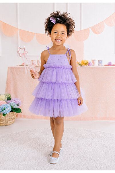 l l louIou baby gifts Adeline Tül Kız Çocuk Elbise I 2-7 Yaş I Party Elbisesi