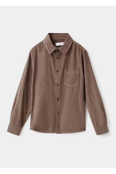 MANGO Kids Normal geschnittenes Cordhemd