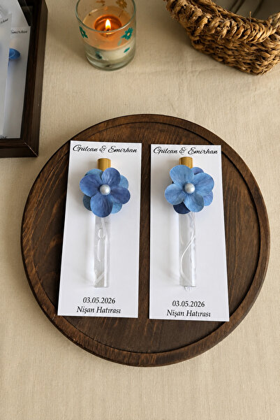 Sirmion Kişiye Özel Kartlı Sprey Şişe Gold Kapaklı Kolonya 10ml -Nişan,Nikah,...