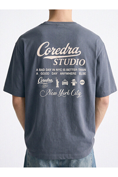 Coredra Tricou pentru bărbați NYC Is Better cu croială supradimensionată - Gr...