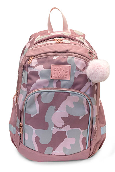 Coral High Patterned School Backpack 24451
