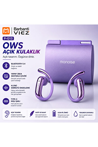 Barbanti Monoise P-Q13 Akıllı dil Çevirici kulaklık– 53 Dil Destekli, Taşınab...