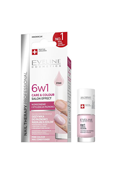 Eveline Cosmetics 6'sı 1 Arada Konsantre Tırnak Terapisi Bakım ve PEMBE Renk ...