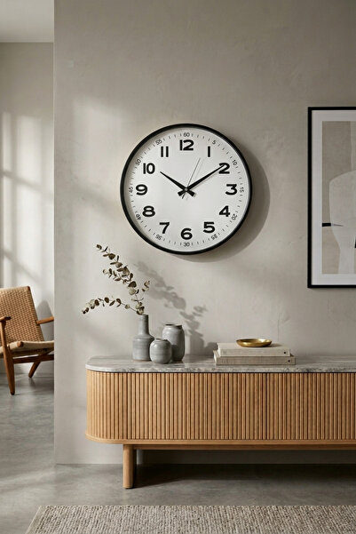 Frapan Home GLX 42 Cm Premium Dekoratif Duvar Saati Sessiz Mekanizmalı Büyük Boy Salon Saati