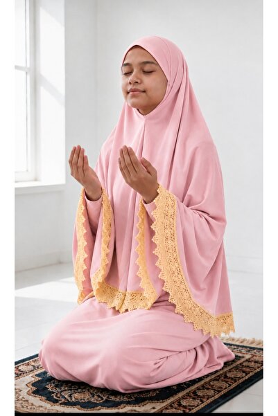 KanatGo Girl's Prayer Set – 2-Piece Worship Set with Headscarf