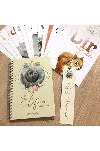 Pregnancy and Mother Baby Diary / Baby Memorial Book / Memorial Cards Gift / Personalized Design