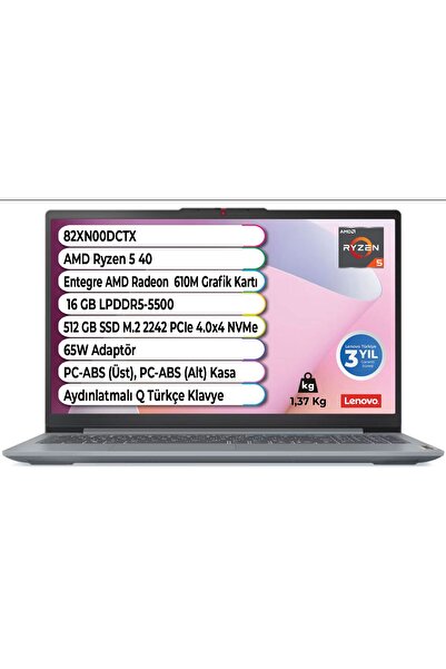 LENOVO IDEAPAD Slim 3 14AMN8 RYZEN 5 40 16 GB 512 GB Ssd Freedos 14 İnç IPS 8...