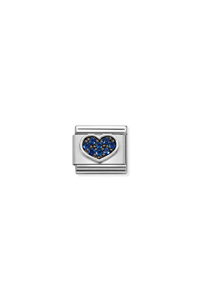 NOMİNATİON Composable Cl Symbols Ox Steel, Cz And Silver 925 (08_blue Heart)