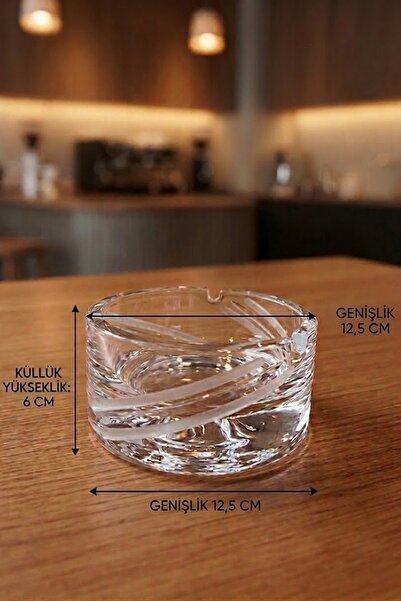 Paşabahçe 13506 Denizli Cam El Imalatı 3 Oluklu Küllük; Çap: 12.5 Cm Yüksekli...
