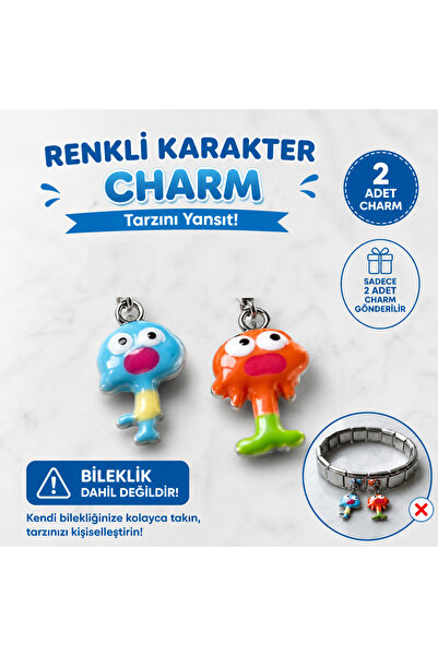 Luxmon Gumball ve Darwin İtalyan Bileklik Charmı Seti 2 Adet