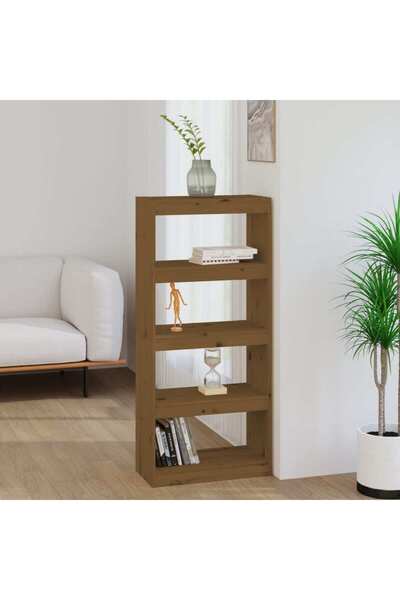 Concept Bibliotecă/Separator cameră maro miere 60x30x135,5 cm lemn pin