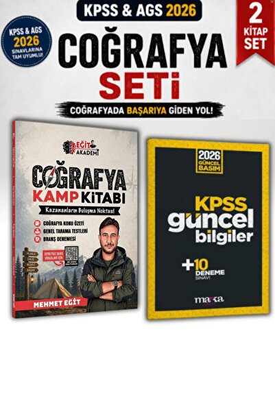 Eğit Akademi 2026 KPSS AGS Mehmet Eğit Coğrafya Kamp Kitabı ve Güncel Bilgile...