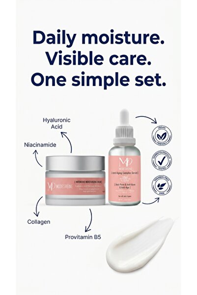 modes reine Yoğun Nemlendirici Krem ve Yaşlanma Karşıtı Serum Set