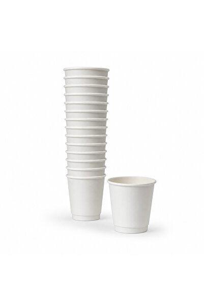 Sunpak Double-Wall Paper Coffee Cups – 8 oz (240ml) – Pack of 20 Cups – Therm...
