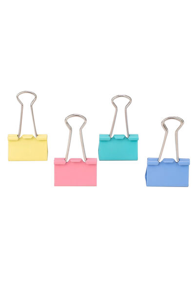 Deli Agrafe de hârtie 32 mm colorate, 24 buc/pachet, plastic