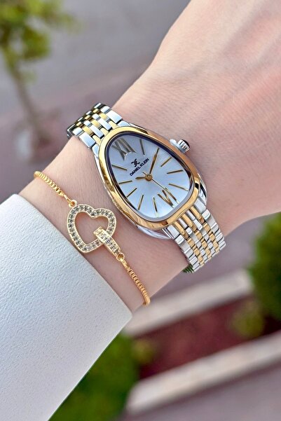 Daniel Klein Gold Gray Color 25 mm Women's Wristwatch Same as in the Image