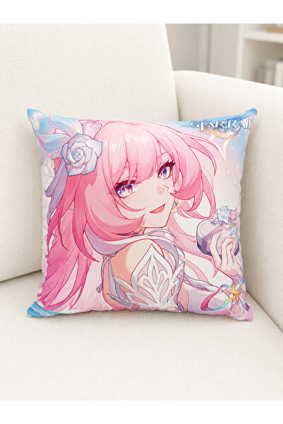 ganbarou art studio Honkai Star Rail Cyrene'li tek yönlü baskılı kırlent 25x2...