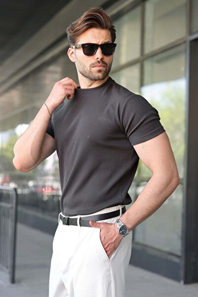 Madmext Ανδρικό μπλουζάκι Smoked Crew Neck Regular Fit E7188