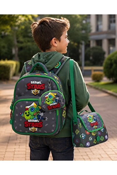 WMİLANO Leather Printed Men's Nursery Kindergarten Preschool Bag and Thermal ...