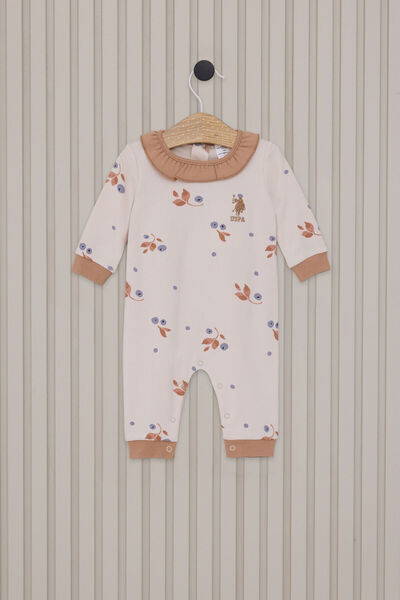 U.S. Polo Assn. Kız Bebek Kahverengi Tulum