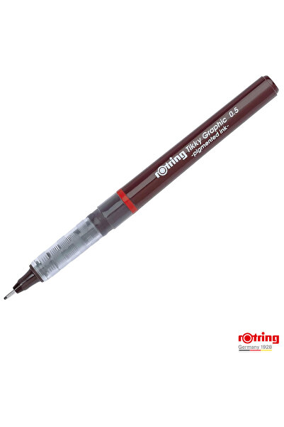 Rotring Liner Graphic cu Tehnologie Free Ink 0.5mm Negru, pentru Contururi si...