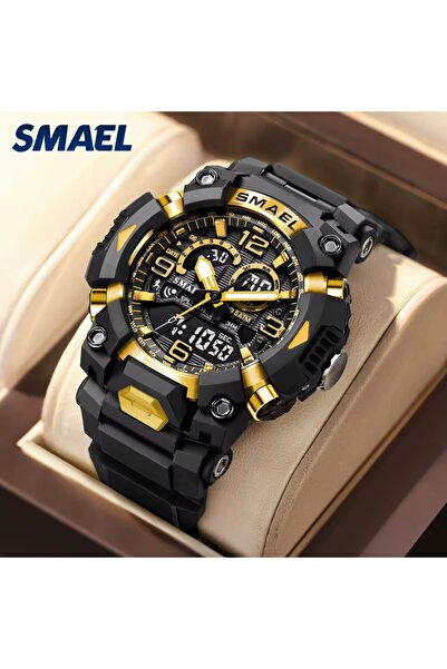 SMAEL ساعة يد رقمية وتناظرية للرجال موديل 8071