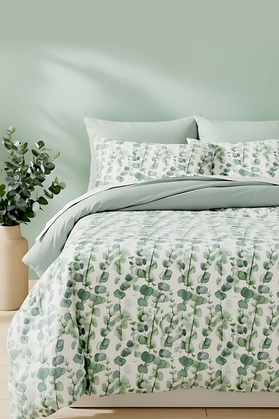 Rivaİstanbul Eucalyptus Double Duvet Cover Set Cotton