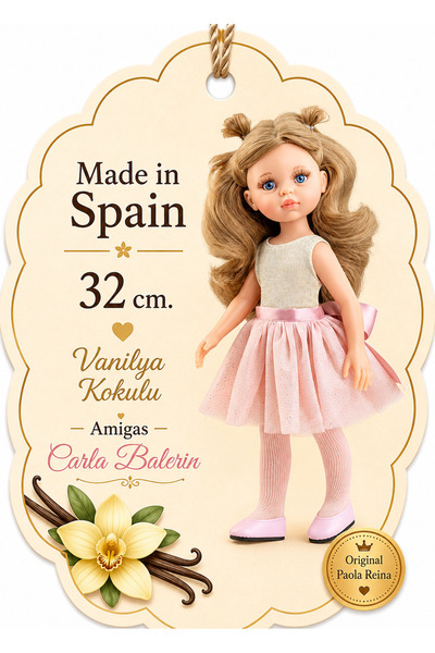 Paola Reina Carla Amiga Balerin Oyuncak Bebek 32 cm - Vanilya Kokulu İspanyol...
