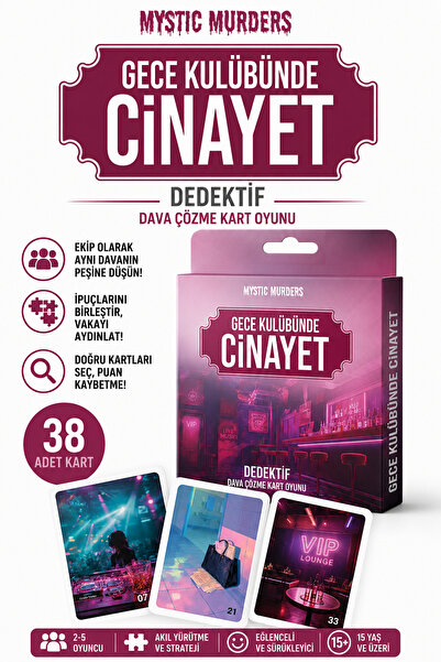 Luxmon Detective Card Game Case Solving Murder in the Nightclub 38 Cards